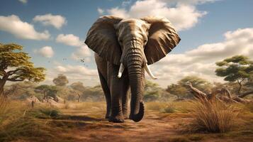 AI generated elephant high quality image photo