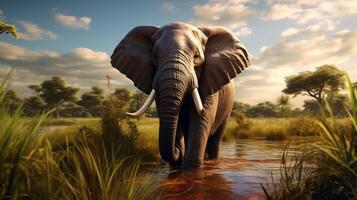 AI generated elephant high quality image photo