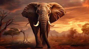 AI generated elephant high quality image photo