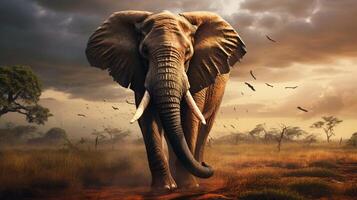 AI generated elephant high quality image photo