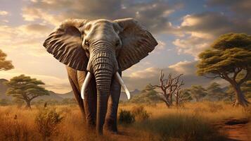 AI generated elephant high quality image photo