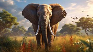 AI generated elephant high quality image photo