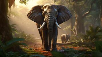 AI generated elephant high quality image photo