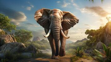 AI generated elephant high quality image photo