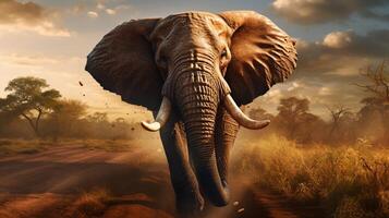 AI generated elephant high quality image photo