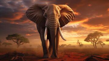 AI generated elephant high quality image photo