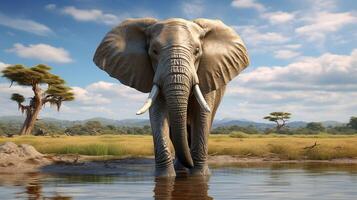 AI generated elephant high quality image photo