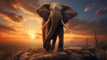 AI generated elephant high quality image photo