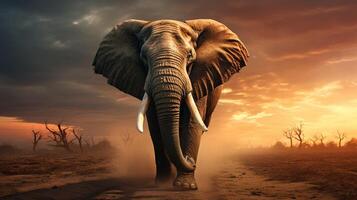 AI generated elephant high quality image photo