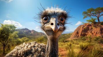 AI generated emu high quality image photo