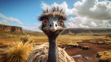 AI generated emu high quality image photo