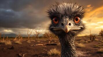 AI generated emu high quality image photo