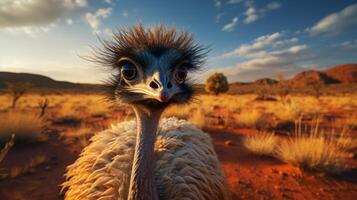 AI generated emu high quality image photo