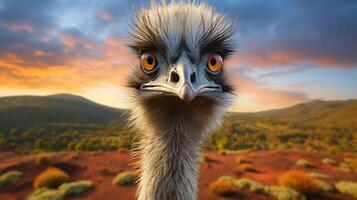 AI generated emu high quality image photo