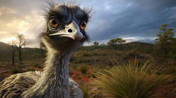 AI generated emu high quality image photo