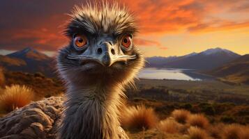 AI generated emu high quality image photo