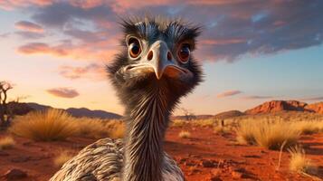 AI generated emu high quality image photo