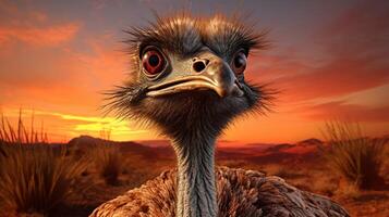 AI generated emu high quality image photo