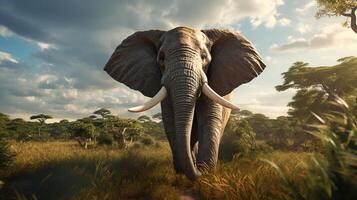 AI generated elephant high quality image photo