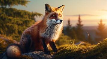 AI generated fox high quality image photo