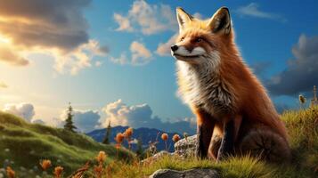 AI generated fox high quality image photo