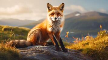 AI generated fox high quality image photo