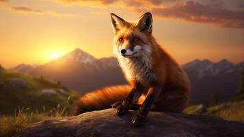 AI generated fox high quality image photo