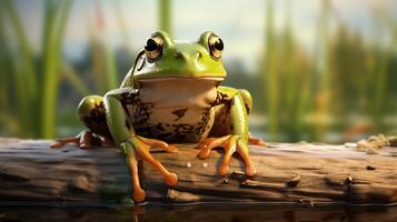 AI generated frog high quality image photo