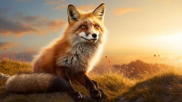 AI generated fox high quality image photo