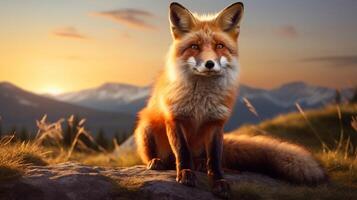 AI generated fox high quality image photo