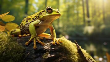 AI generated frog high quality image photo