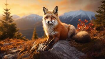 AI generated fox high quality image photo