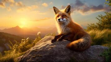 AI generated fox high quality image photo