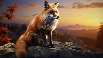 AI generated fox high quality image photo