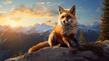 AI generated fox high quality image photo