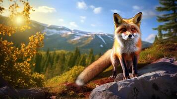 AI generated fox high quality image photo