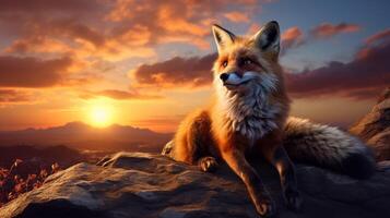 AI generated fox high quality image photo