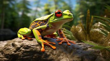 AI generated frog high quality image photo