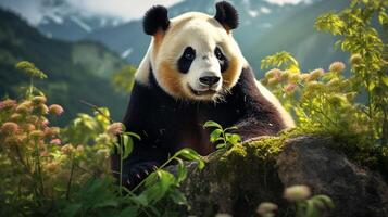 ai generado gigante panda alto calidad imagen foto