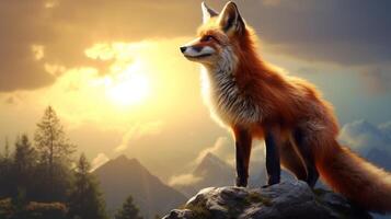 AI generated fox high quality image photo