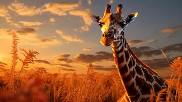 AI generated giraffe high quality image photo