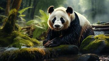 AI generated giant panda high quality image photo