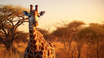 AI generated giraffe high quality image photo