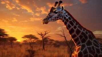 AI generated giraffe high quality image photo