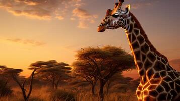 AI generated giraffe high quality image photo