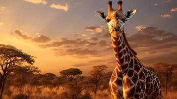 AI generated giraffe high quality image photo