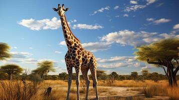 AI generated giraffe high quality image photo