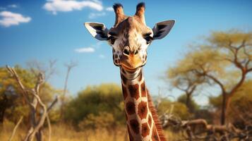 AI generated giraffe high quality image photo