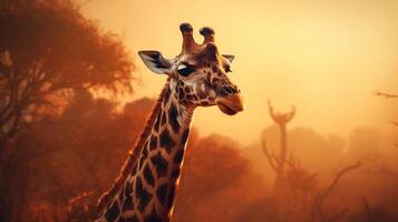 AI generated giraffe high quality image photo