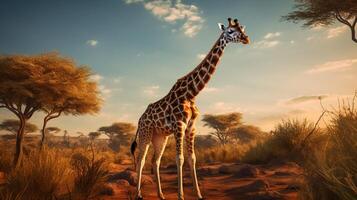 AI generated giraffe high quality image photo